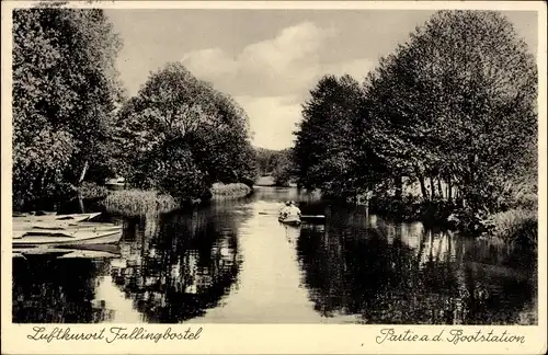 Ak Bad Fallingbostel Heidekreis, Partie an der Bootsstation