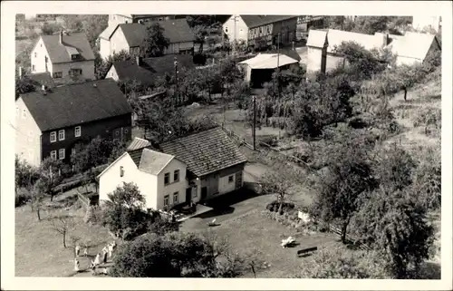 Ak Stangenrod Unnau, Pension Seiler, Fliegeraufnahme