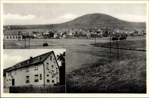 Ak Moschheim im Westerwald, Panorama, Gasthof zum Malberg