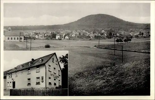 Ak Moschheim im Westerwald, Gasthof zum Malberg, Panorama