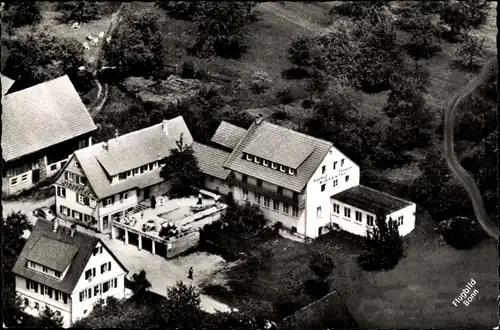 Ak Speßhardt Altburg Calw im Schwarzwald, Gasthof Wiesental, Luftaufnahme