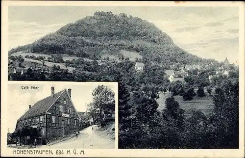 Ak Hohenstaufen Göppingen in Baden Württemberg, Café Etter, Berg