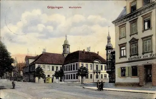 Ak Göppingen in Württemberg, Marktplatz, Gasthof