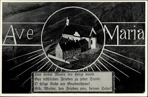Ak Deggingen in Württemberg, Ave Maria, Wallfahrtskirche und Kapuzinerkloster