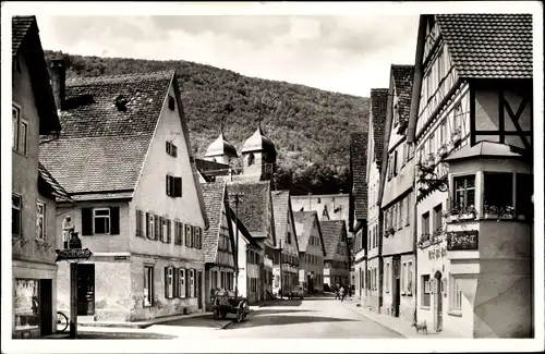 Ak Wiesensteig in Baden Württemberg, Gasthof und Pension zur Post, Apotheke