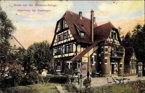 Ak Esslingen am Neckar, Kurhaus Anlage, Jägerhaus