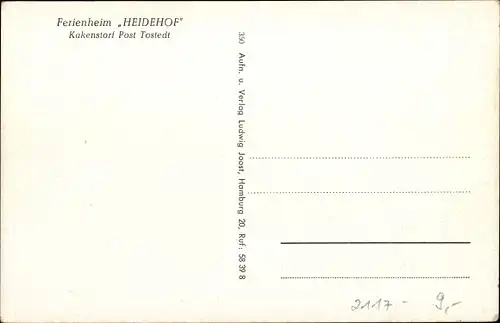 Ak Kakenstorf in Niedersachsen, Ferienheim Heidehof