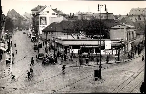 Foto Chemnitz Sachsen, Goldner Anker, Straßenpartie