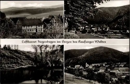 Ak Ziegenhagen Witzenhausen in Hessen, Gasthof zur Krone, Teilansicht vom Ort, Seeblick