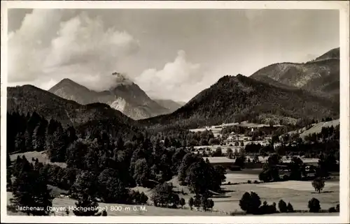 Ak Jachenau in Oberbayern, Teilansicht, Berglandschaft