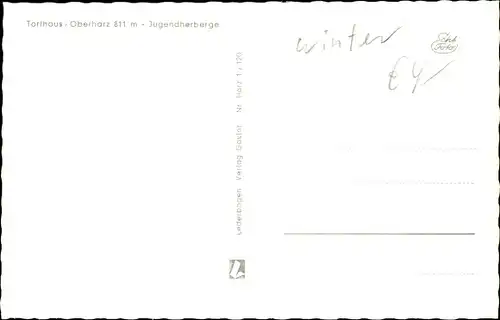 Ak Torfhaus Altenau Schulenberg Clausthal Zellerfeld im Oberharz, Jugendherberge, Winter