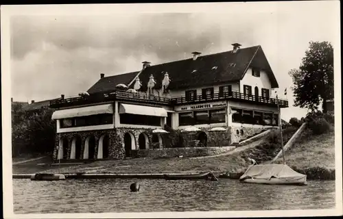 Ak Arcen Limburg Niederlande, Maashotel, Hotel am Wasser