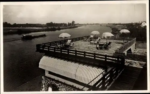 Ak Arcen Limburg Niederlande, Maashotel, Dakterras