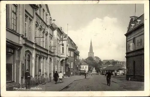 Ak Neustadt in Holstein, Straßenpartie