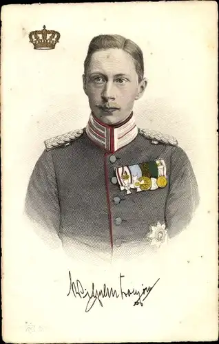 Ak Kronprinz Wilhelm von Preußen, Portrait