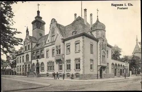 Ak Haguenau Hagenau im Elsass Bas Rhin, Postamt