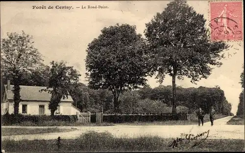 Ak Calvados, Foret de Cerisy, Le Rond Point