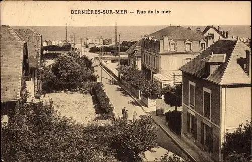 Ak Bernières sur Mer Calvados, Rue de la Mer