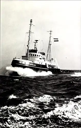 Ak L. Smit & Co., D.E.T. Schelde, Schiff bei Sturm, Schlepper