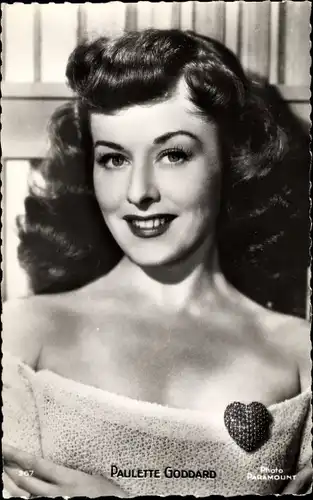 Ak Schauspielerin Paulette Goddard, Portrait