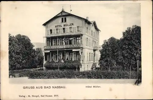 Ak Nassau an der Lahn, Hotel Müller