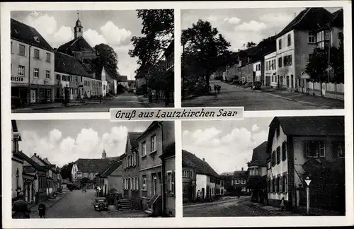 Ak Lautzkirchen Blieskastel im Saarland, Straßenpartien, Friseur Bernh. Schwarz