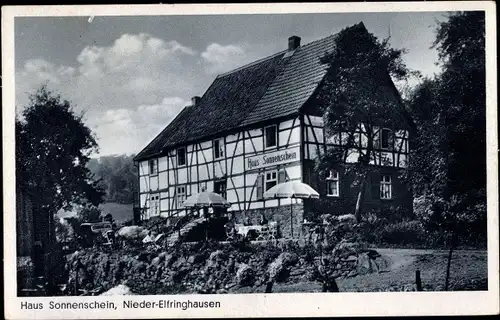 Ak Nieder Elfringhausen Hattingen an der Ruhr, Haus Sonnenschein, Pension, Wirtshaus