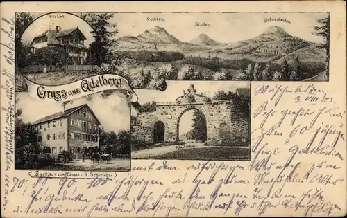 Ak Adelberg bei Göppingen, Villa Link, Forsthaus, Gasthaus z. Rössle