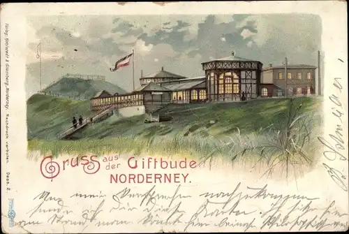 Litho Norderney in Ostfriesland, Giftbude