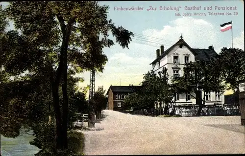 Ak Hamburg Mitte Finkenwerder, Gasthof Zur Erholung