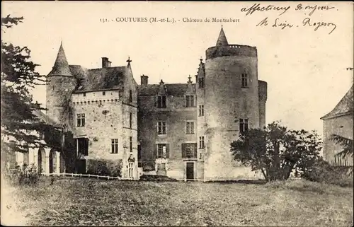 Ak Coutures Maine et Loire, Château de Montsabert