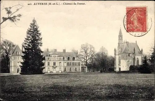 Ak Auverse Maine et Loire, Château du Fresne, Kapelle