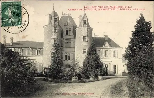 Ak Montreuil Bellay Maine et Loire, Château de La Salle, Nordseite