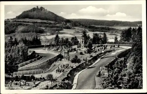 Ak Nürburg im Kreis Ahrweiler Rheinland Pfalz, Karussell, Berg 