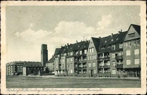 Ak Hamburg Harburg Wilhelmsburg, Hastedtstraße, Neue Feuerwache