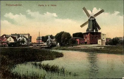 Ak Hamburg Mitte Finkenwerder Finkenwärder, Windmühle