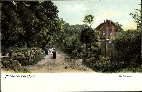 Ak Ehestorf Rosengarten Kreis Harburg, Dorfstraße mit Wohnhaus