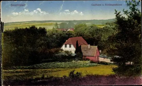 Ak Bendestorf am Kleckerwald in Niedersachsen, Gasthaus z. Schlangenbaum