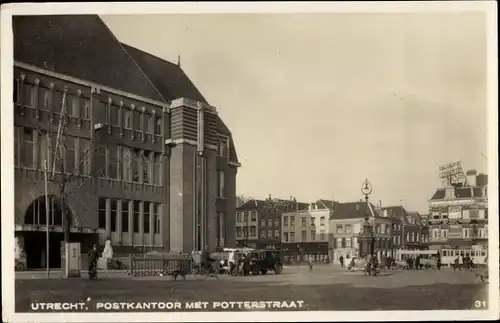 Ak Utrecht Niederlande, Postkantoor, Potterstraat