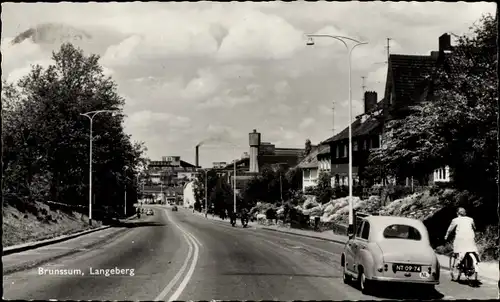 Ak Brunssum Limburg Niederlande, Langeberg, Auto, Kennzeichen NT 09-74