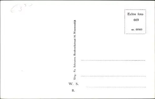 Ak Nieuwendijk Nordbrabant, Biesboschstraat