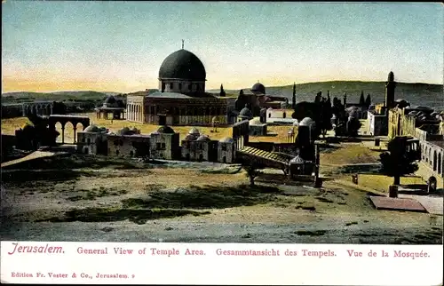 Ak Jerusalem Israel, General View of Temple Area