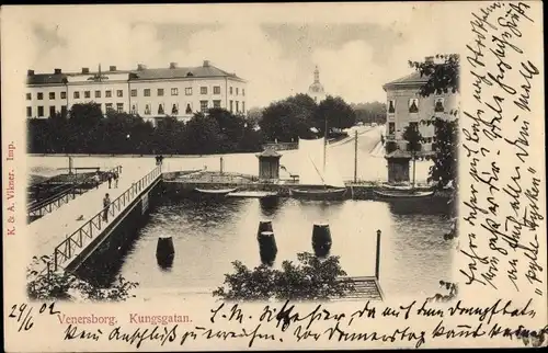 Ak Venersborg Vänersborg Schweden, Kungsgatan
