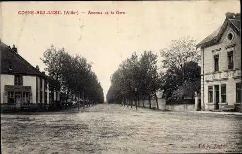 Ak Cosne d’Allier Cosne sur l'Œil Oeil Allier, Avenue de la Gare