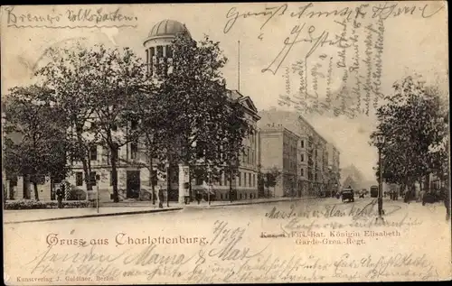 Ak Berlin Charlottenburg, Kaserne Füs. Bat. Königin Elisabeth, Garde Gren. Regt.