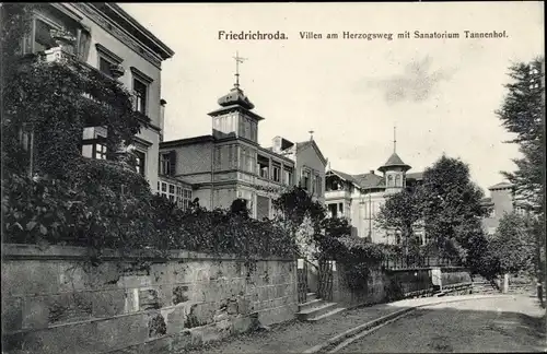 Ak Friedrichroda im Thüringer Wald, Villen am Herzogsweg, Sanatorium Tannenhof
