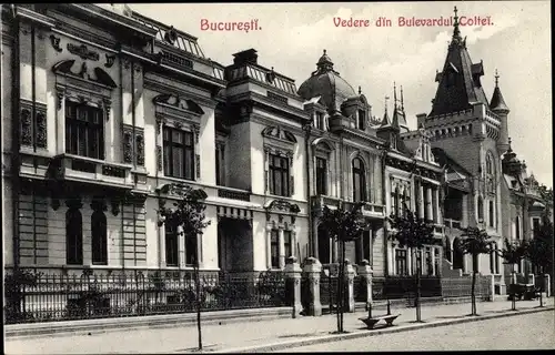 Ak București Bukarest Rumänien, Vedere din Bulevardul Coltei