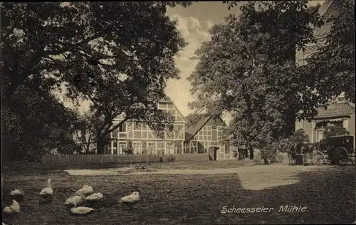 Ak Scheeßel in Niedersachsen, Scheesseler Mühle, Gehöft