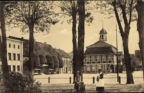 Ak Boizenburg an der Elbe, Markt, Rathaus