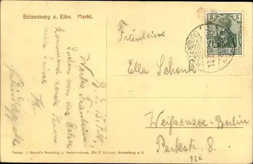 Ak Boizenburg an der Elbe, Markt, Rathaus